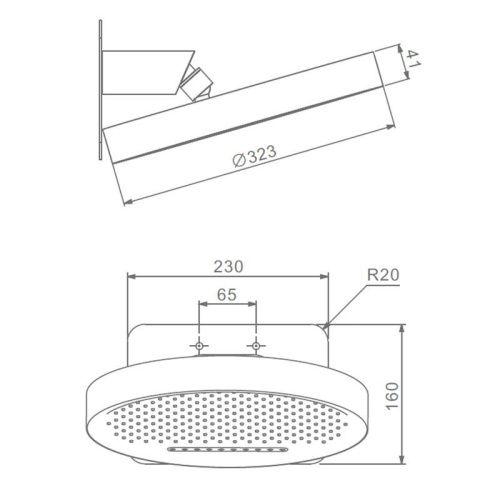 Верхний душ Raglo R452.02.09 серый - фото 3