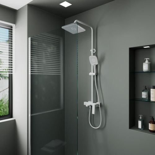 Душевая стойка Rush Thira TR3635-50White настенная цвет белый - фото 3