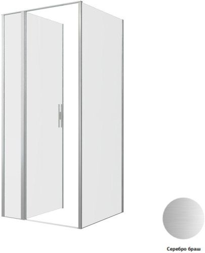 Душевой уголок Allen Brau Priority 3.31026.BA + 3.31044.BA 90х90 стекло прозрачное профиль серебро без поддона - фото 4