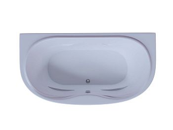 Ванна акриловая Aquatek Мелисса MEL180-0000031 180х95 пристенная асимметричная с каркасом без ручек