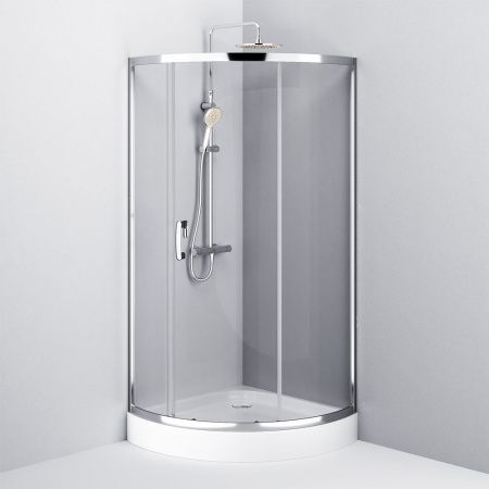 Душевой уголок Am.Pm Like W83G-315-090CT 90х90 стекло прозрачное профиль хром без поддона