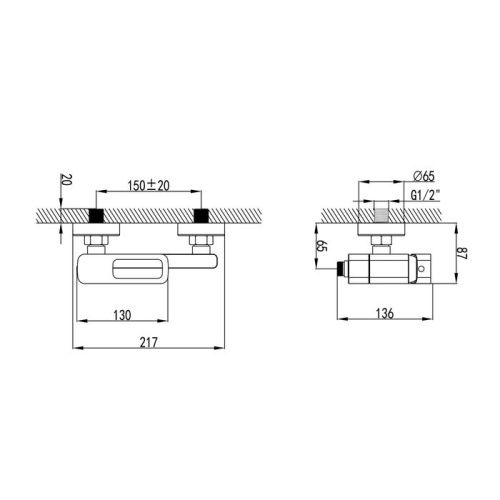 Смеситель для ванны и душа IDDIS Slide SLIBL00i02WA настенный черный - фото 5