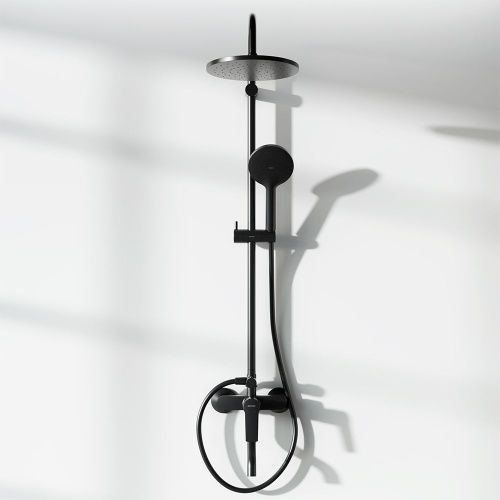 Душевая стойка Damixa Jupiter 977740300 настенная цвет черный - фото 3
