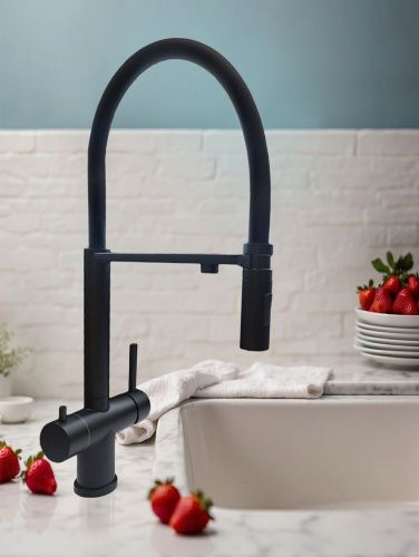 Смеситель для кухни AltroBagno Flusso AltroBagnoFlusso050204MB на мойку черный - фото 4