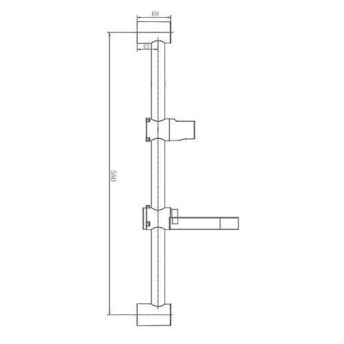 Душевой гарнитур D-Lin  D63503 настенный хром - фото 2