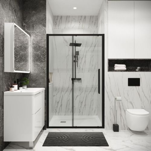 Душевая дверь Grossman Cosmo 100.K33.02.120.21.00 120х195 стекло прозрачное профиль черный - фото 4