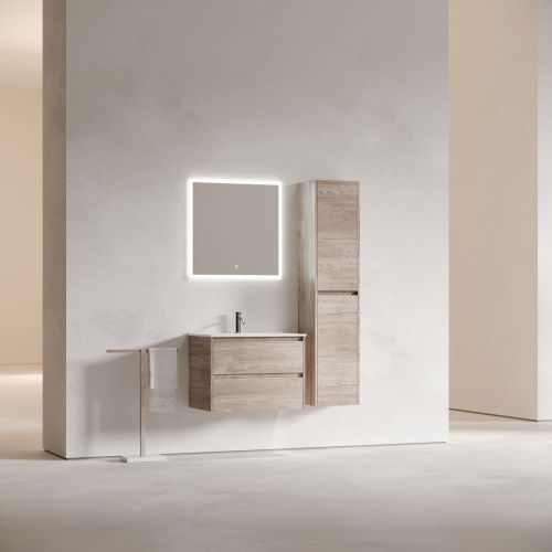 Тумба под раковину Sancos Libra LB70EG 70х50 подвесная цвет коричневый - фото 3