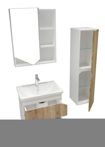 Зеркало-шкаф Grossman Инлайн 206002 60х90 подвесной цвет белый - фото 2