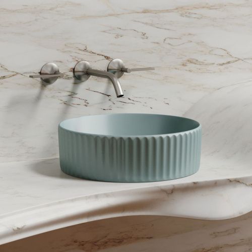 Раковина из сантехнического фарфора Ceramica Nova ELEMENT CN6057MLG 40х40 накладная цвет зеленый без отверстий под смеситель - фото 3