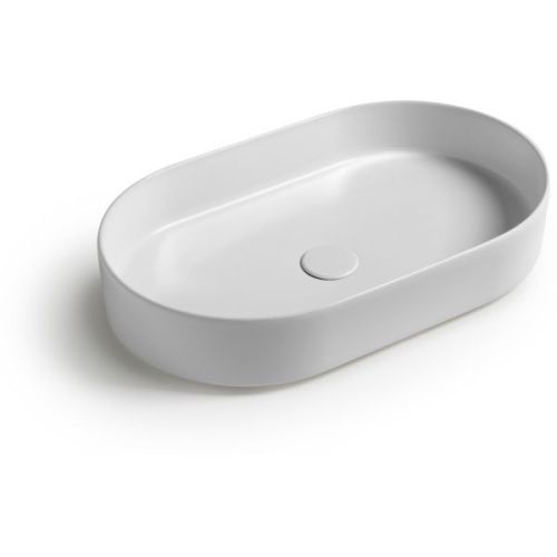 Раковина керамическая White Ceramic Blade W0527CF 60х40 накладная цвет коричневый