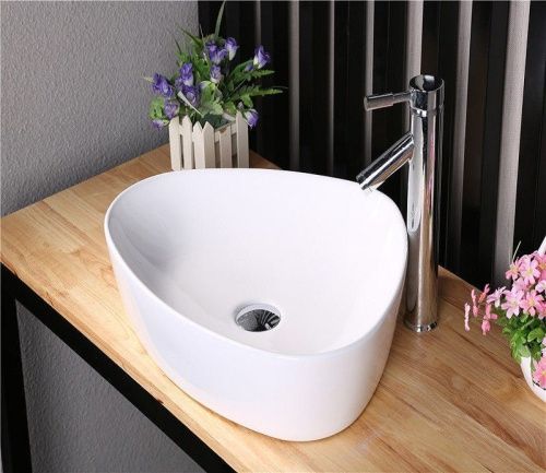 Раковина CeramaLux 9386 50х40 накладная цвет белый без отверстий под смеситель - фото 4