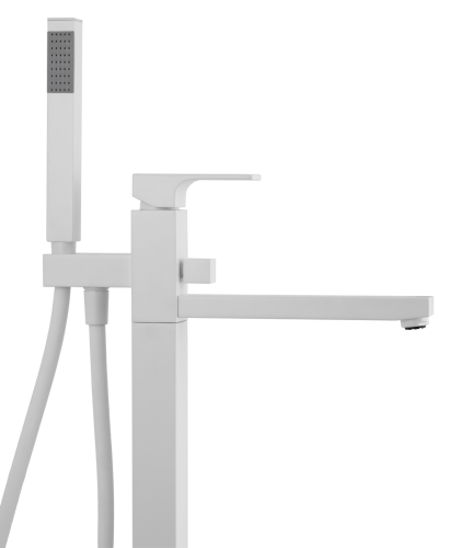 Смеситель для ванны Remer Absolute AU08BO напольный белый - фото 2