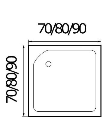 Душевой поддон акриловый Wemor 10000000298 90х90 белый с каркасом