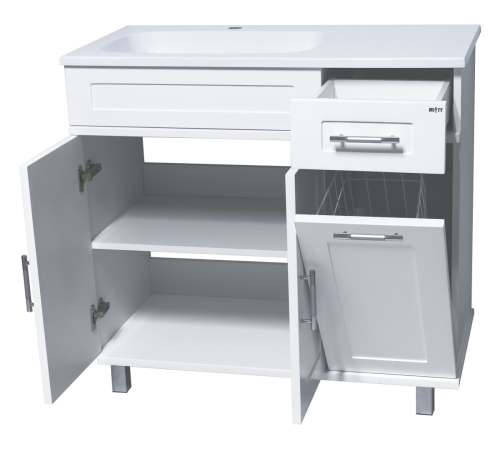 Тумба под раковину Misty Купер П-Куп01090-012БкЛ 90х40 напольная цвет белый - фото 2