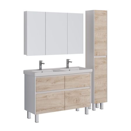 Тумба под раковину LeMark Combi LM03C125T-dub 120х40 напольная цвет бежевый/белый