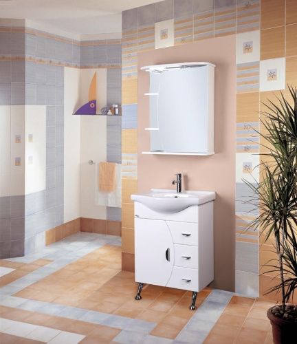 Зеркало-шкаф Onika Луна 206014 60х70 подвесной цвет белый - фото 2