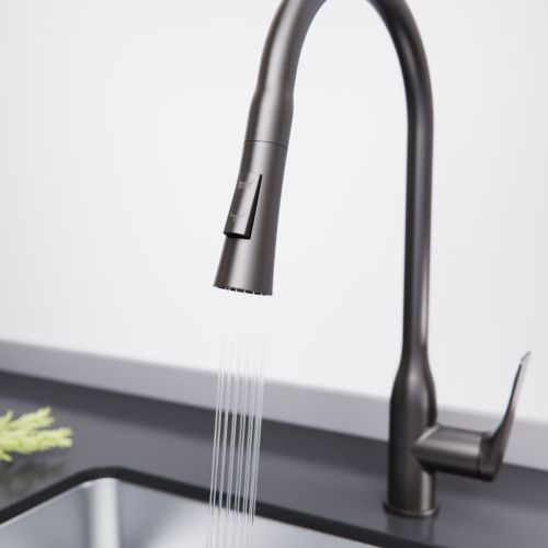 Смеситель для кухни Tokito MITSUISHI TOK-MIT-1013GM на мойку вороненая сталь - фото 5