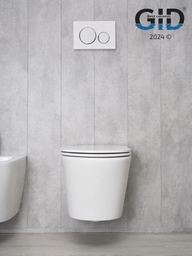 Унитаз подвесной Gid Cortado 62235Y белый с сиденьем микролифт безободковый смыв торнадо - фото 2