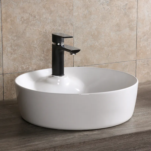 Раковина из сантехнического фарфора Cerutti SPA CR0090 40х40 накладная цвет белый 1 отверстие под смеситель - фото 3