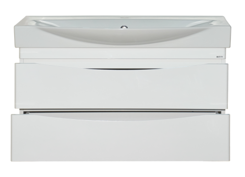 Тумба под раковину Misty Элвис П-Элв01105-0112ЯПо 100х40 подвесная цвет белый - фото 2