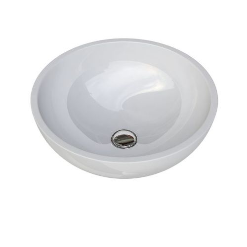 Раковина из искусственного камня Altasan ALIENO UPP40ALIENO 40х40 накладная цвет белый без отверстий под смеситель - фото 2