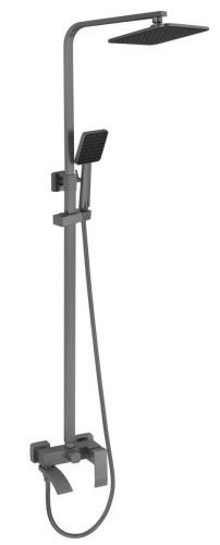 Душевая стойка Fmark FS8645-1Q настенная цвет серый - фото 2