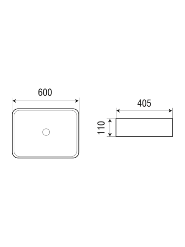 Раковина из сантехнического фаянса WeltWasser WW SK 10000004642 40 см накладная цвет белый без отверстий под смеситель - фото 2