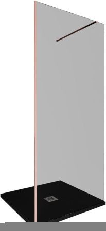 Душевая перегородка Allen Brau Infinity 3.21012.60.T 90х200 стекло тонированное профиль медь