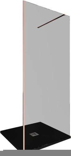 Душевая перегородка Allen Brau Infinity 3.21012.60.T 90х200 стекло тонированное профиль медь - фото 2