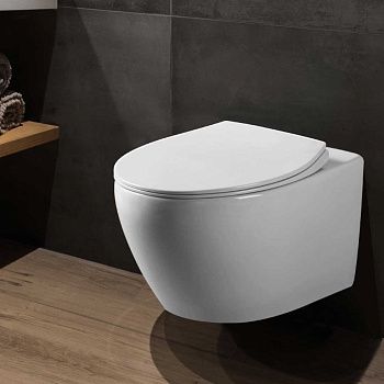 Унитаз подвесной Vincea Felice VT1-25 белый с сиденьем микролифт безободковый душевой смыв