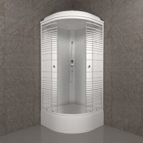 Душевая кабина Тритон Полосы Щ0000061848 90х90 четверть круга с крышей ориентация универсальная - фото 2