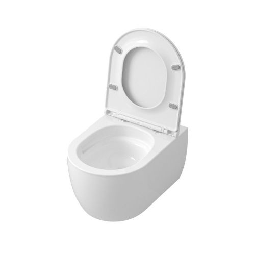 Унитаз подвесной Grossman Торнадо GR-4415SQ белый с сиденьем микролифт безободковый смыв торнадо - фото 3