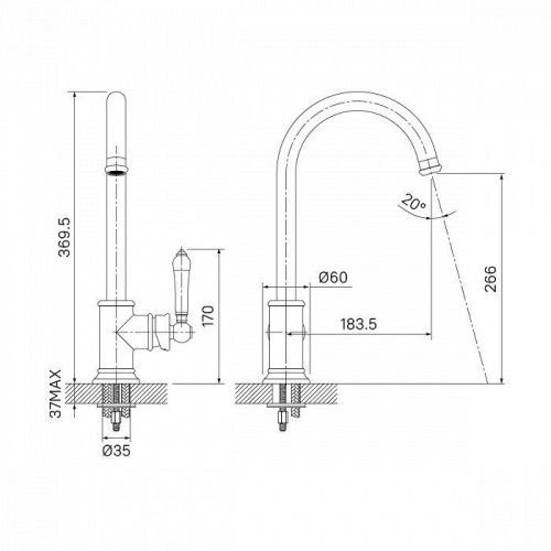 Смеситель для кухни IDDIS Oxford OXFSBJ0i05 на мойку хром - фото 3