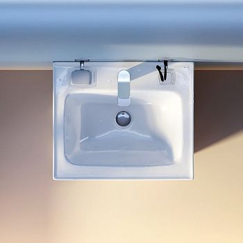 Раковина из сантехнического фарфора Am.Pm X-Joy M85AWCC0552WG64 50х50 встраиваемая цвет белый 1 отверстие под смеситель