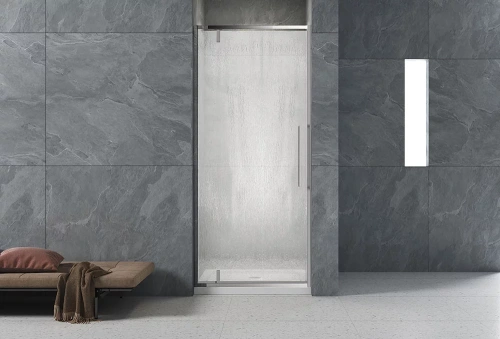 Душевая дверь Veconi VN33R-90-06-C7 90х195 стекло рифленое профиль хром - фото 2