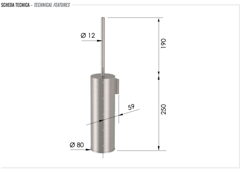 Ершик Remer INOX Accessories SSXI66 - фото 2