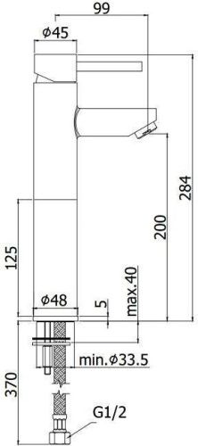 Смеситель для раковины Paffoni Stick SK071HCR120 на столешницу хром - фото 2