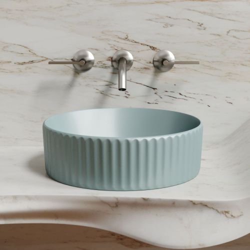 Раковина из сантехнического фарфора Ceramica Nova ELEMENT CN6057MLG 40х40 накладная цвет зеленый без отверстий под смеситель - фото 4