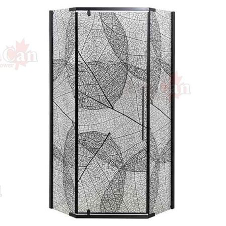 Душевой уголок AvaCan PB100 100х100 стекло тонированное профиль черный без поддона