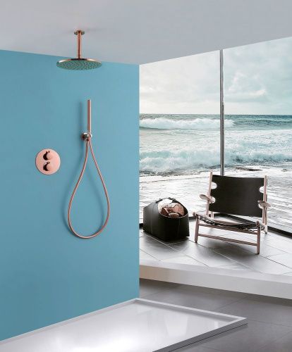 Душевая система Abber AF8121RG встраиваемая в стену цвет золото - фото 2