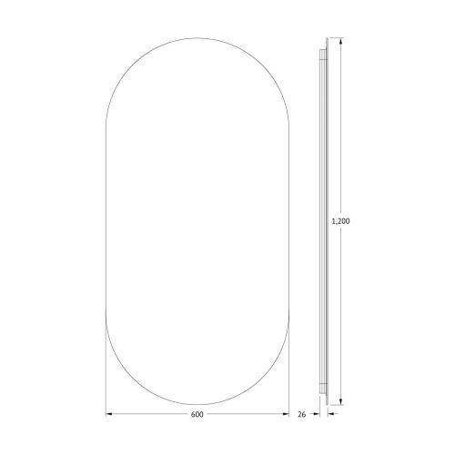 Зеркало с подсветкой Defesto OPTI DF 2916 60х120 подвесное - фото 2