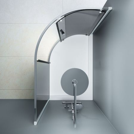 Душевой уголок Am.Pm Like W83UG-302U120CG 120х80 стекло тонированное профиль хром без поддона