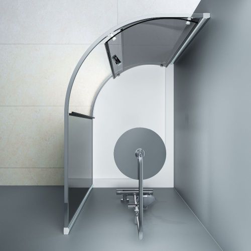 Душевой уголок Am.Pm Like W83UG-302U120CG 120х80 стекло тонированное профиль хром без поддона - фото 4