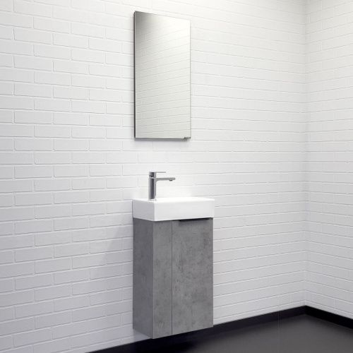 Тумба с раковиной Comforty Асти 00-00013669CF 40х20 подвесная цвет серый - фото 5