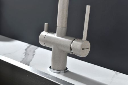 Смеситель для кухни Paulmark SERPENTINE Se213222-BE на мойку бежевый