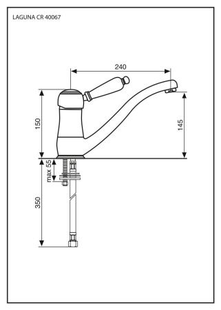 Смеситель для кухни Emmevi Laguna 40067/OR на мойку золото