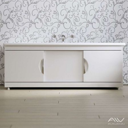 Экран под ванну Alavann Monaco 150 см ALV0262001 фронтальный МДФ раздвижной белый
