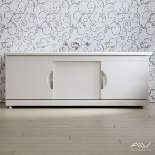Экран под ванну Alavann Monaco 170 см ALV0236001 фронтальный МДФ раздвижной белый - фото 3