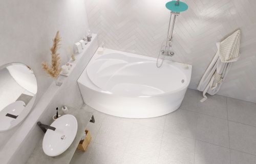 Ванна акриловая 1MarKa JULIANNA 01дж1710п 170х100 пристенная асимметричная без каркаса - фото 5