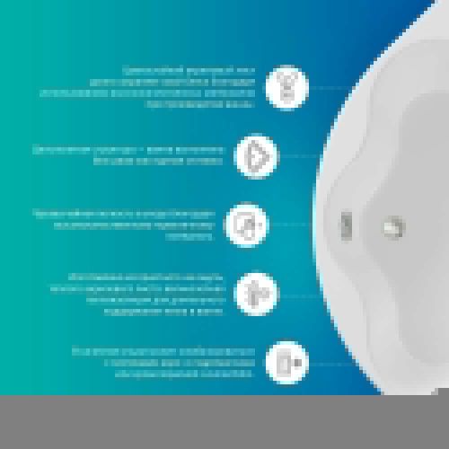 Ванна акриловая Lavinia Boho Art II 3713170L 170х75 пристенная асимметричная без каркаса - фото 5